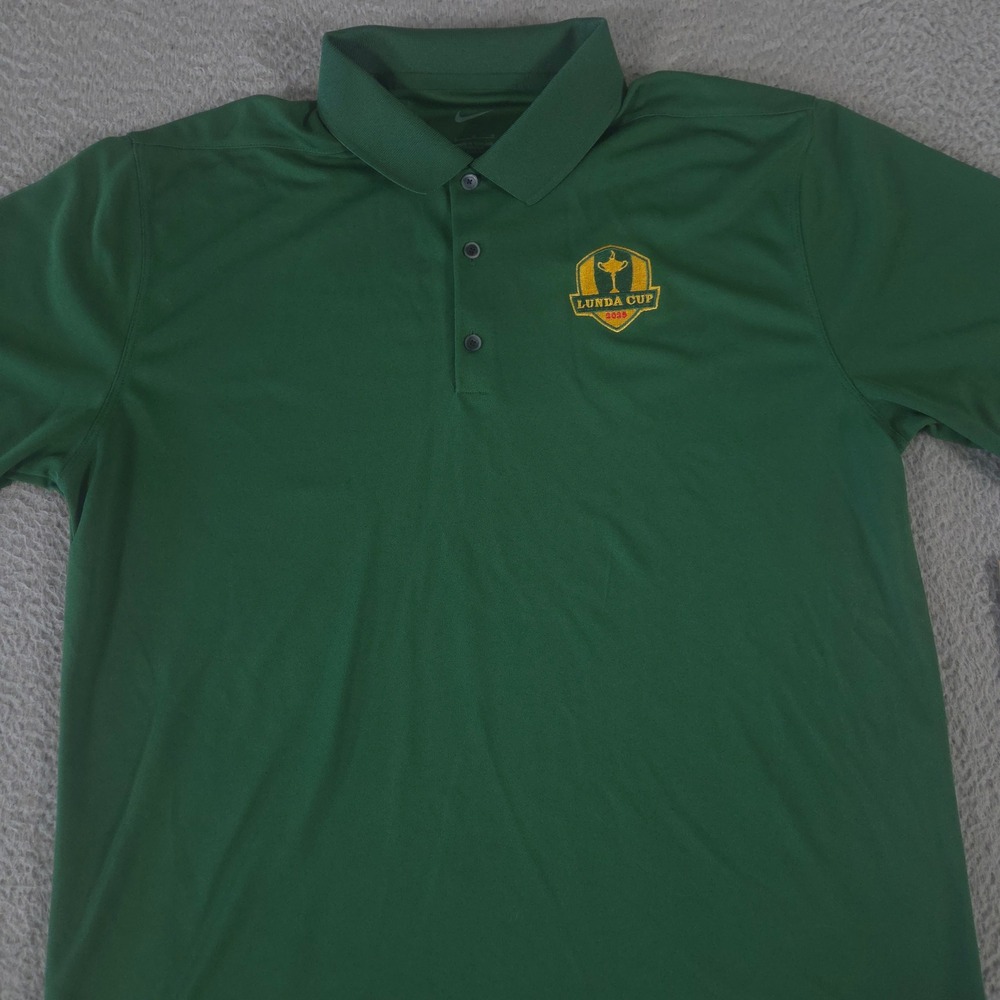 Nike Polo Shirt Mens L Dri-FIT Micro‎ Pique 2.0 Lunda Cup 2025 Embroidered NEW